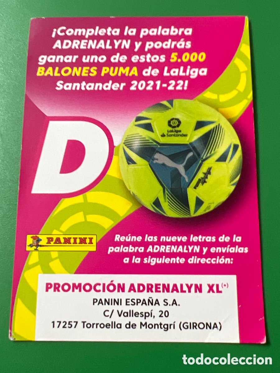 Fu&szlig;ball-Sticker: C3510. #LETRA D PROMOCION 2021 2022 ADRENALYN XL LIGA 21 22 PANINI