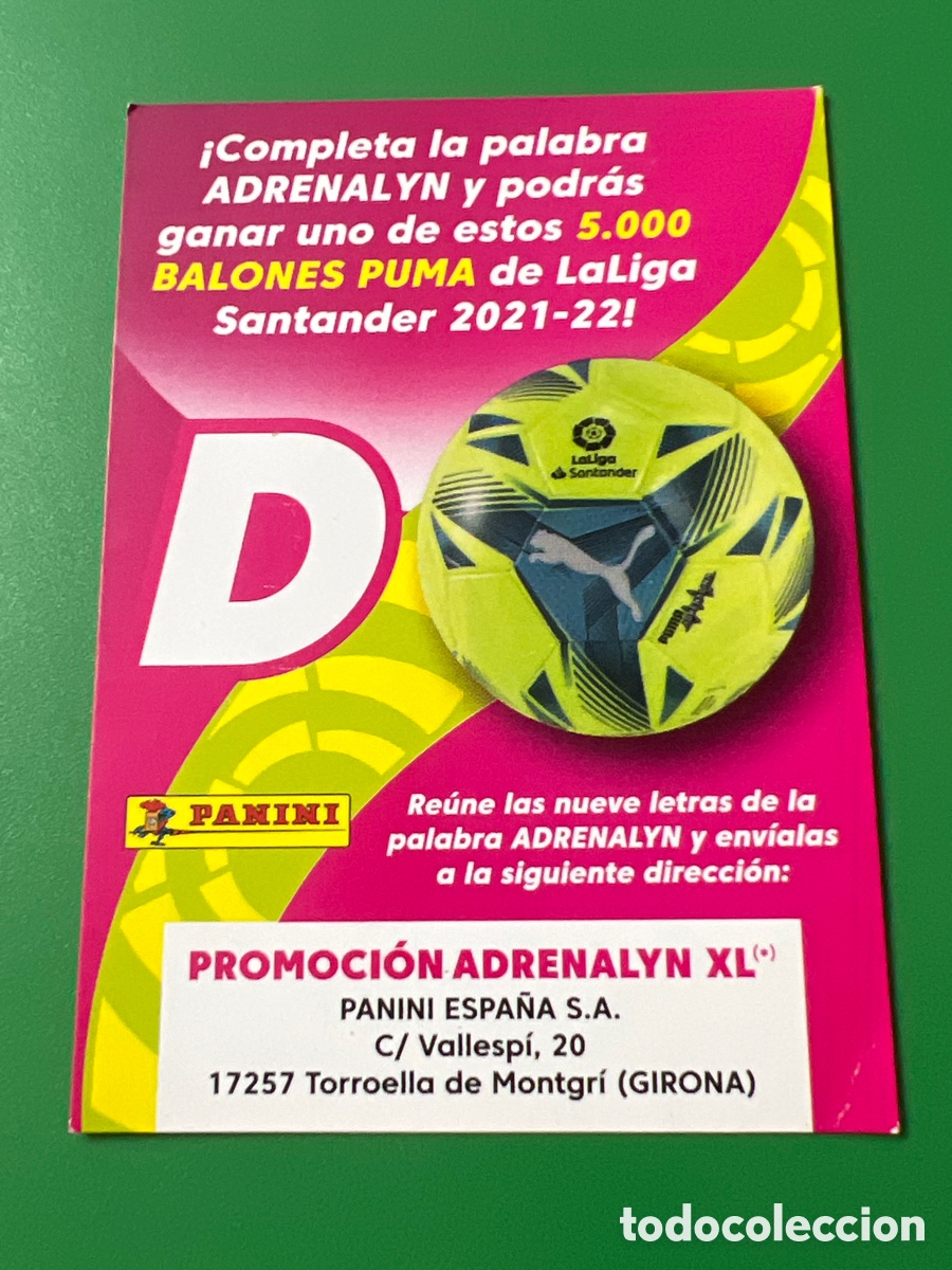 Fu&szlig;ball-Sticker: C3512. #LETRA D PROMOCION 2021 2022 ADRENALYN XL LIGA 21 22 PANINI