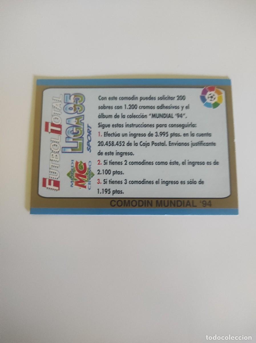 Cromos de F&uacute;tbol: ~ CROMO COMOD&Iacute;N MUNDIAL 94 1994-1995 94-95 F&Uacute;TBOL TOTAL 95 MUNDICROMO ~