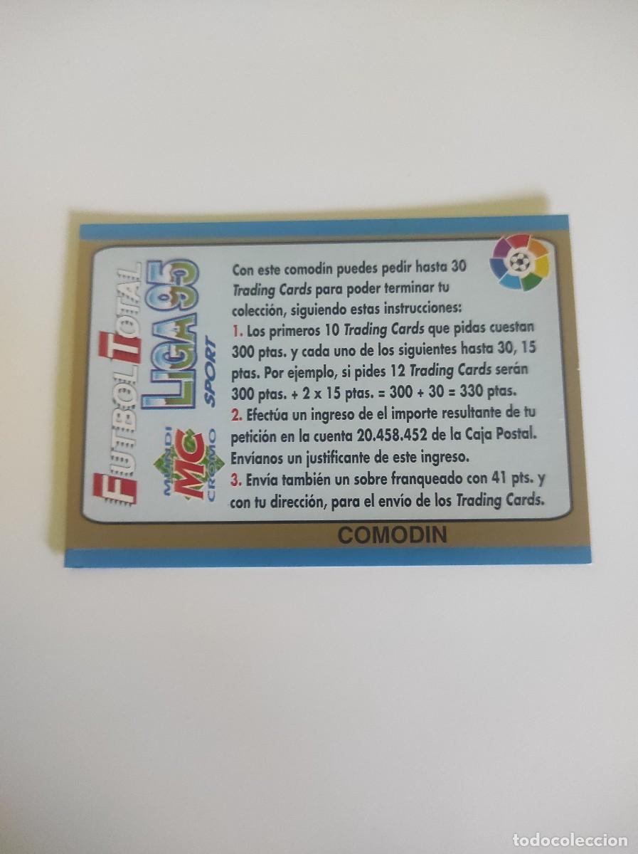 Cromos de F&uacute;tbol: ~ CROMO COMOD&Iacute;N 1994-1995 94-95 F&Uacute;TBOL TOTAL 95 MUNDICROMO ~