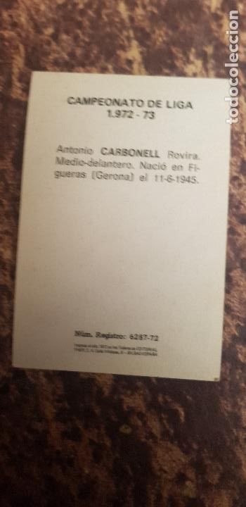 Cromos de f&uacute;tbol: CARBONELL - Foto 2