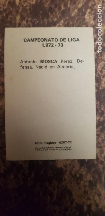 Cromos de f&uacute;tbol: BIOSCA - Foto 2