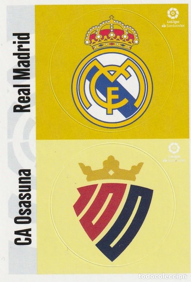 Cromos de f&uacute;tbol: ESCUDOS REAL MADRID OSASUNA 2020 2021 COLECCIONES ESTE 20 21 PANINI NUEVO
