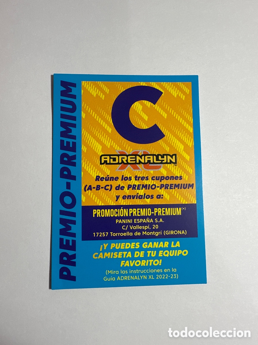 Cromos de F&uacute;tbol: PREMIO PREMIUM LETRA C ADRENALYN LIGA 2022 2023. 22 23