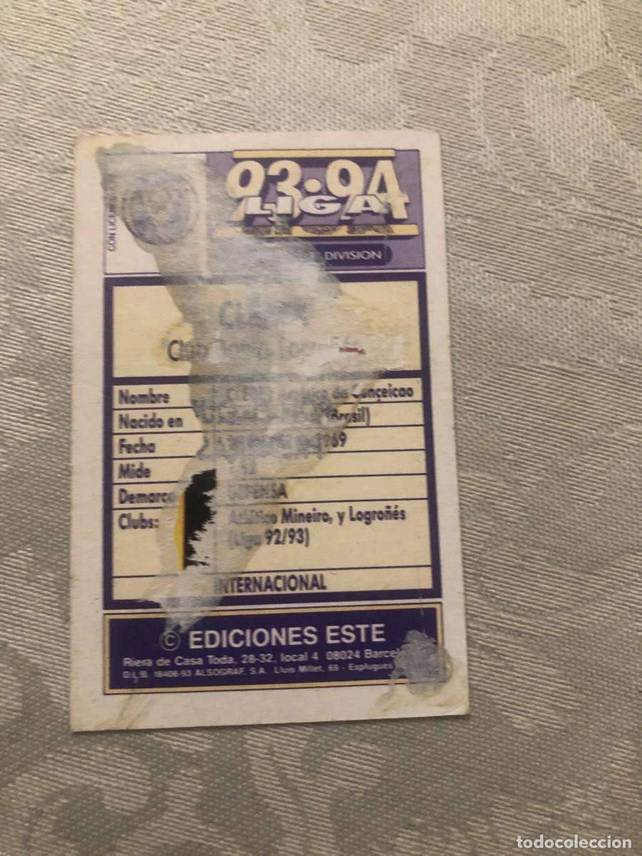 Cromos de f&uacute;tbol: CLEBER LOGRO&Ntilde;&Eacute;S ESTE 93-94 - Foto 2