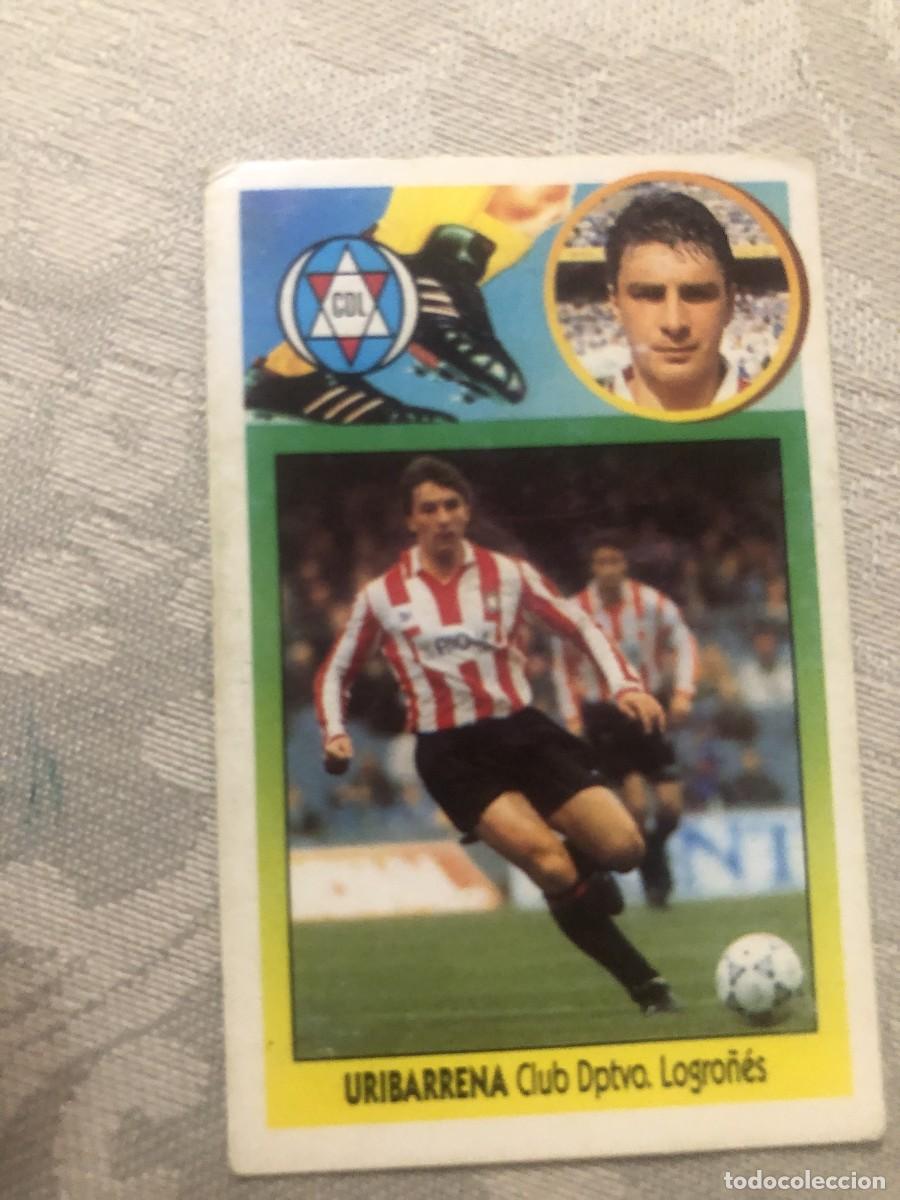 Cromos de f&uacute;tbol: URIBARRENA LOGRO&Ntilde;&Eacute;S BAJA LOGRO&Ntilde;&Eacute;S ESTE 93-94 - Foto 1
