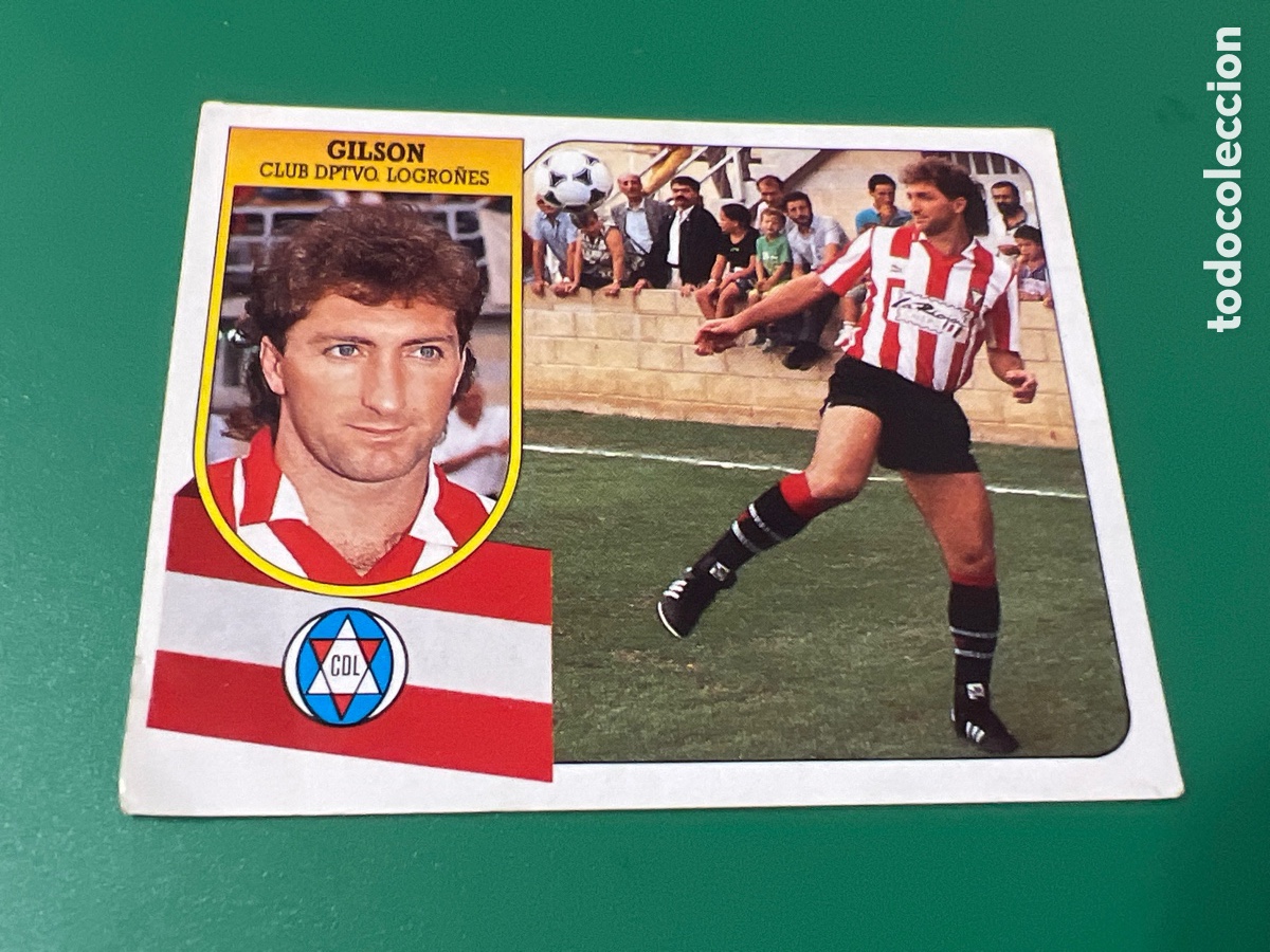 Football Stickers: C3986. Cromo ediciones este Liga 91 92 baja gilson logro&ntilde;es sin pegar