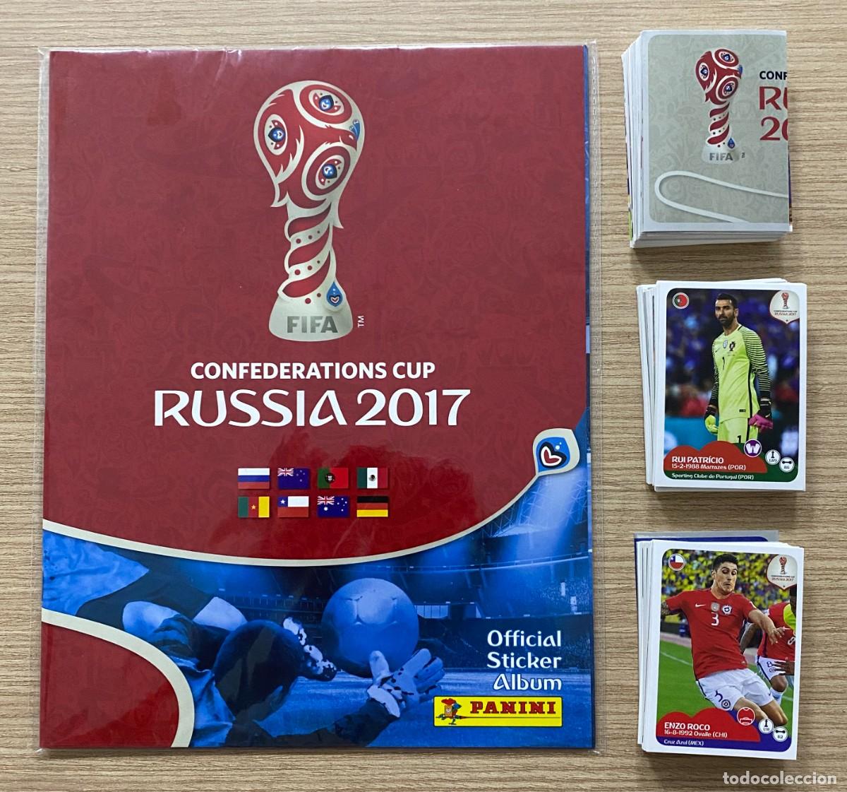 Figurine di Calcio: COLECCION COMPLETA Y SIN PEGAR COPA CONFEDERACIONES RUSIA 2017 17 NUEVOS PANINI