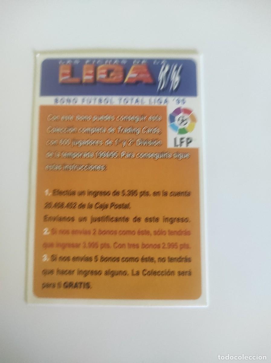 Cromos de F&uacute;tbol: ~ CROMO BONO F&Uacute;TBOL TOTAL LIGA 95 LIGA 1995-1996 95-96 MUNDICROMO ~