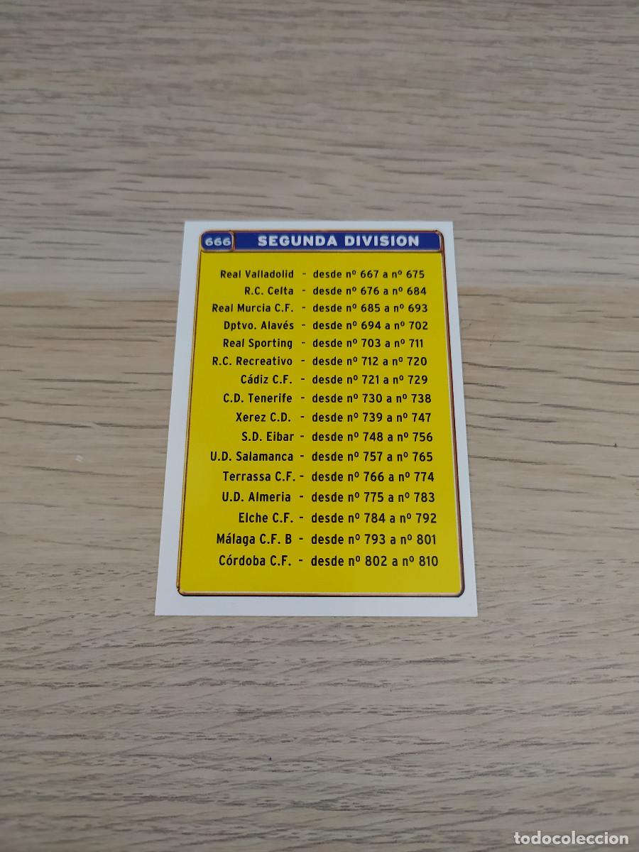 Cartes &agrave; collectionner de Football: 666 INDICE SEGUNDA DIVISION 2005 LAS FICHAS DE LA LIGA 2004 2005 MUNDICROMO