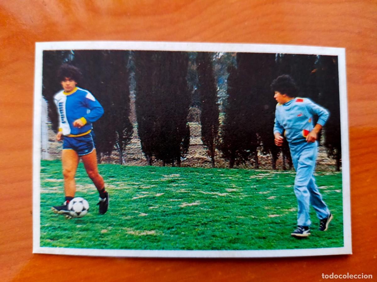 Cromos de F&uacute;tbol: Maradona sus driblings sus goles. Cromo 51. nunca pegado