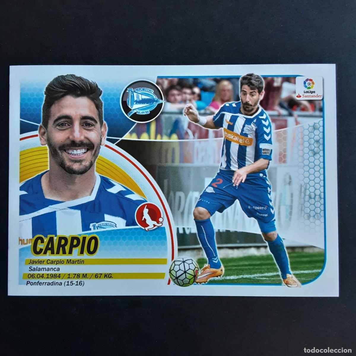Cromos de f&uacute;tbol: CROMO LIGA 2016 2017 16 17 ESTE PANINI N&ordm;3 CARPIO-ALAVES LOGO SANTANDER NUNCA PEGADO