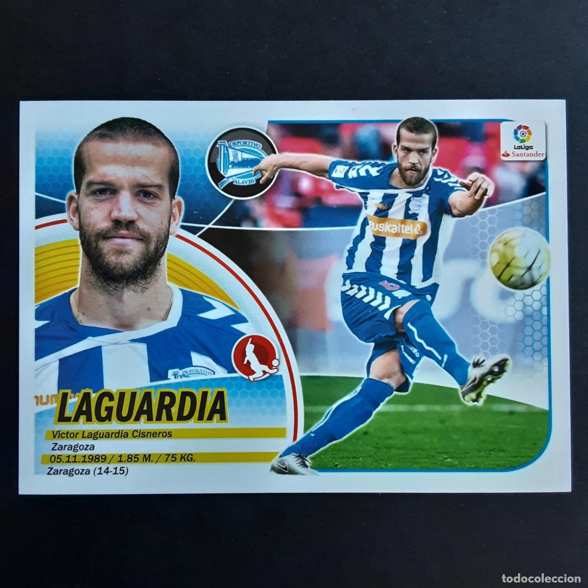 Cromos de f&uacute;tbol: CROMO LIGA 2016 2017 16 17 ESTE PANINI N&ordm;4 LAGUARDIA-ALAVES LOGO SANTANDER NUNCA PEGADO