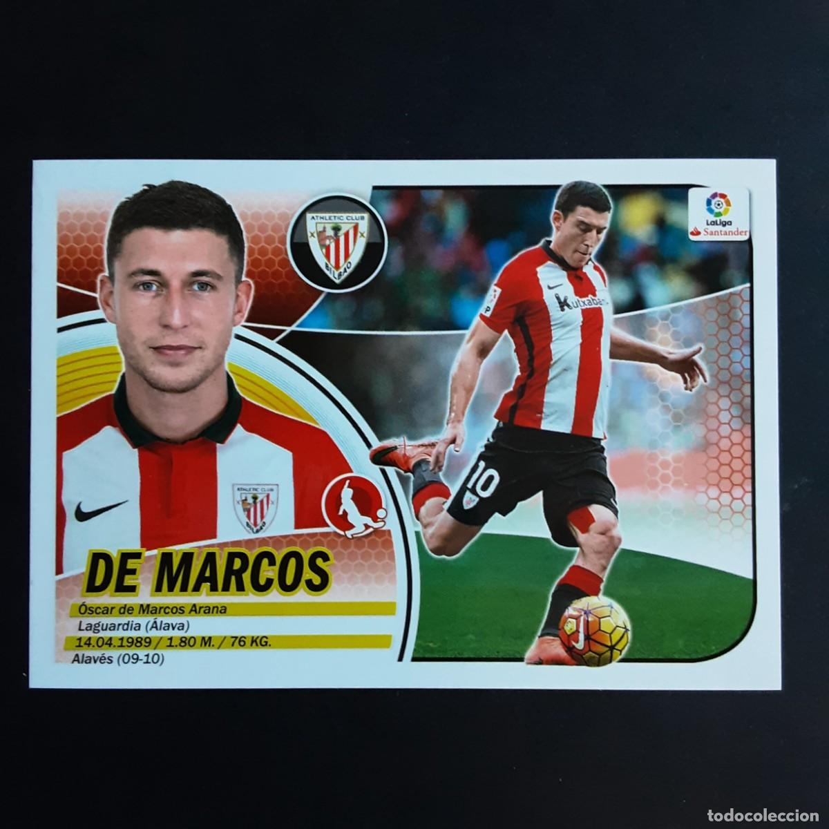 Cromos de Futebol: CROMO LIGA 2016 2017 16 17 ESTE PANINI N&ordm;3 DE MARCOS-ATH.BILBAO LOGO SANTANDER NUNCA PEGADO