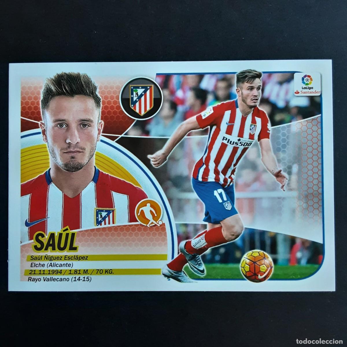 Cromos de f&uacute;tbol: CROMO LIGA 2016 2017 16 17 ESTE PANINI N&ordm;11 SAUL-AT.MADRID LOGO SANTANDER NUNCA PEGADO