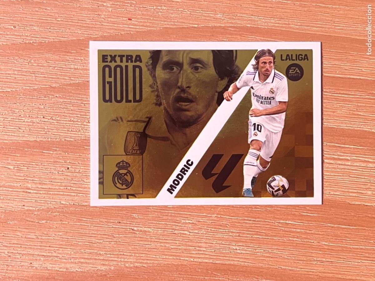 Cromos de F&uacute;tbol: 4. Cromo LIGA ESTE 2023-24 EXTRA GOLD MODRIC