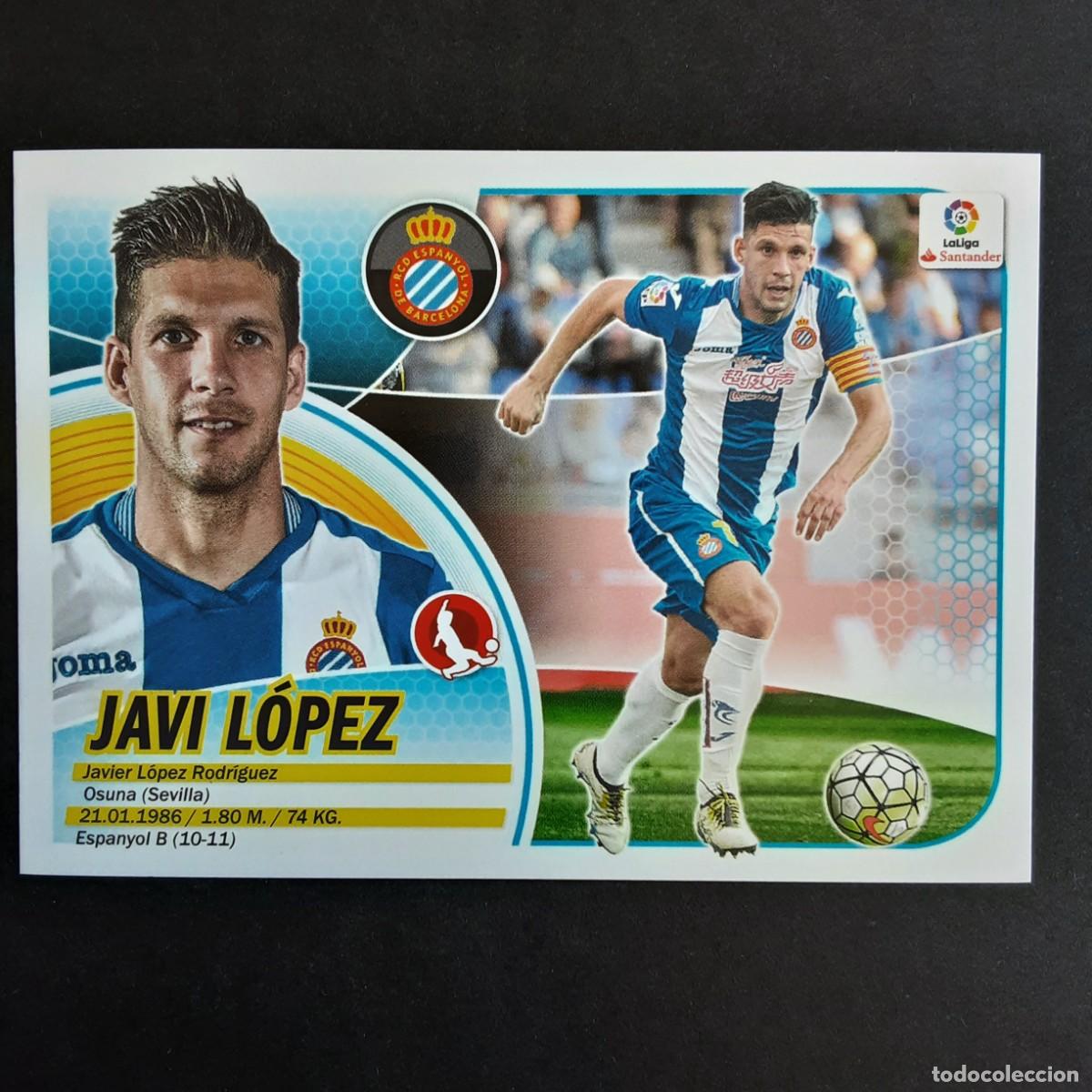 Fu&szlig;ball-Sticker: CROMO LIGA 2016 2017 ESTE PANINI N&ordm;3A JAVI LOPEZ-ESPANYOL LOGO SANTANDER NUNCA PEGADO