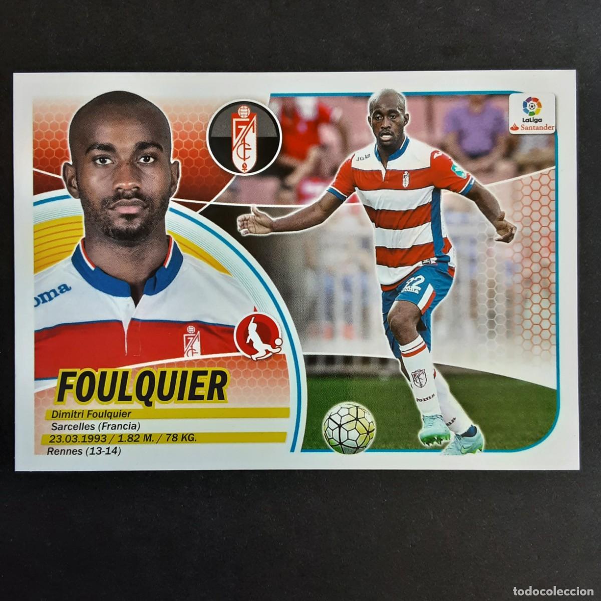 Fu&szlig;ball-Sticker: CROMO LIGA 2016 2017 ESTE PANINI N&ordm;4 FOULQUIER-GRANADA LOGO SANTANDER NUNCA PEGADO