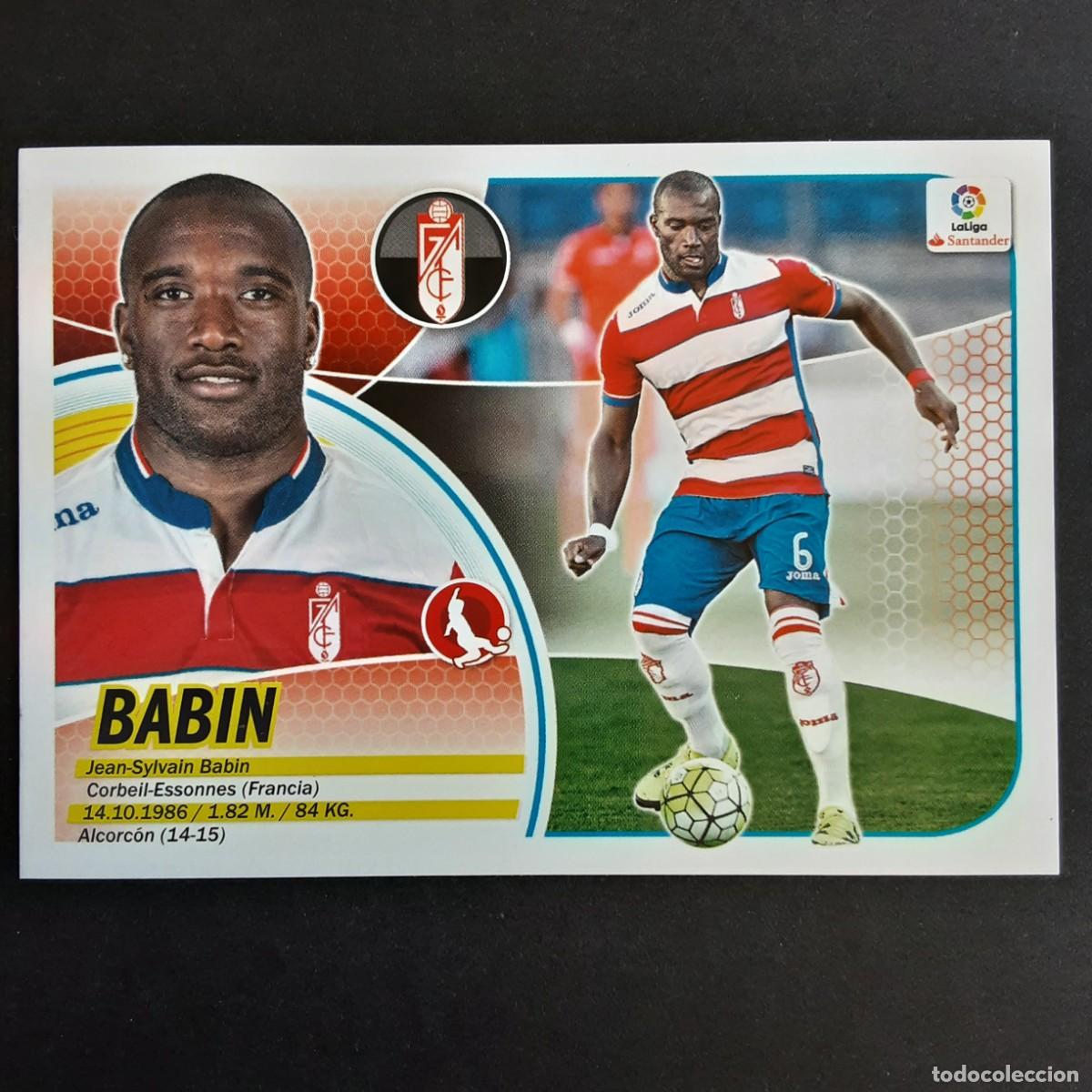 Fu&szlig;ball-Sticker: CROMO LIGA 2016 2017 ESTE PANINI N&ordm;6 BABIN-GRANADA LOGO SANTANDER NUNCA PEGADO