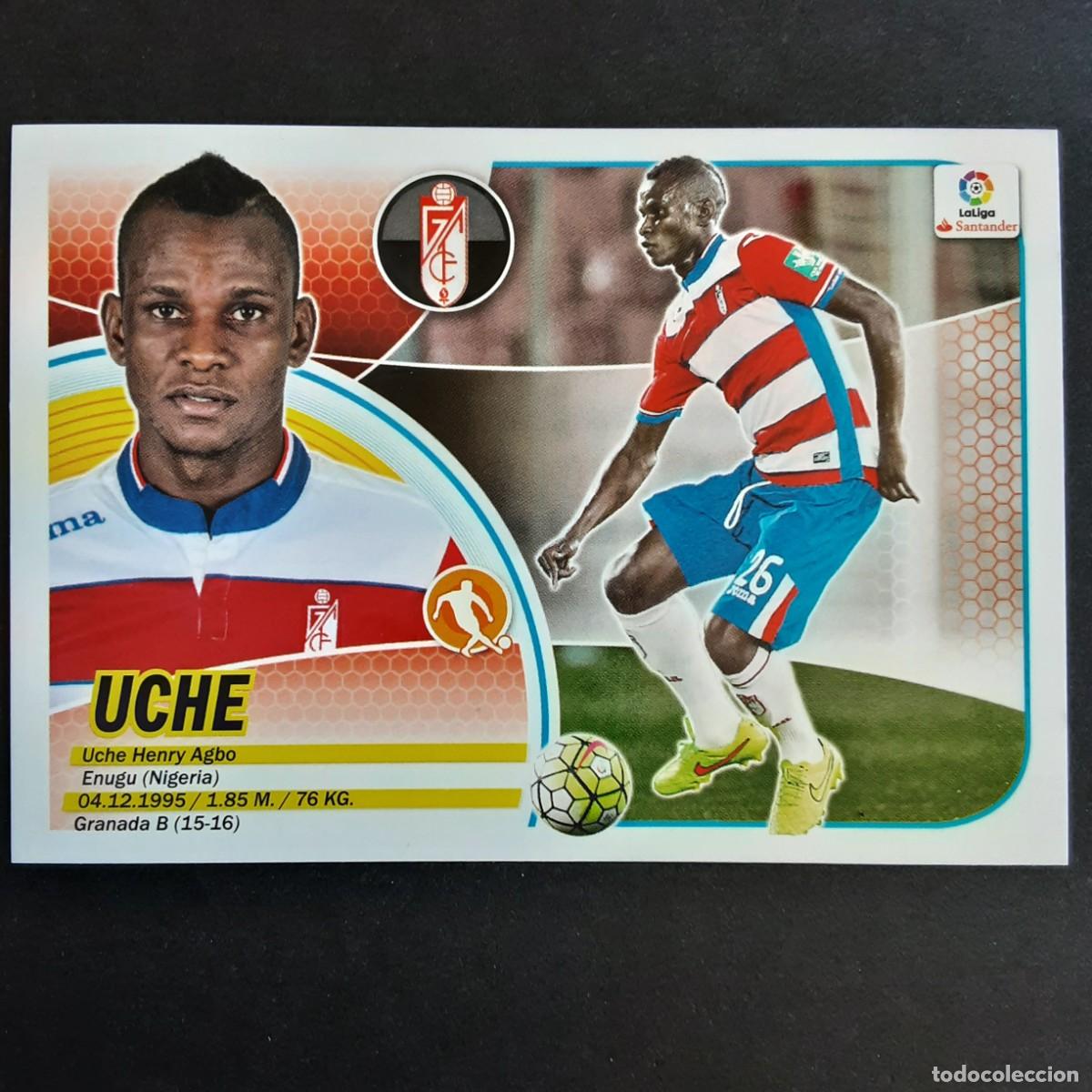 Fu&szlig;ball-Sticker: CROMO LIGA 2016 2017 ESTE PANINI N&ordm;13B UCHE-GRANADA LOGO SANTANDER NUNCA PEGADO