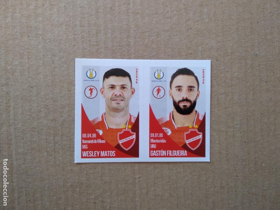 Fu&szlig;ball-Sticker: 470 WESLEY MATOS GASTON FILGUEIRA VILA NOVA CROMO FUTBOL PANINI LIGA BRASIL BRASILEIRO 2018