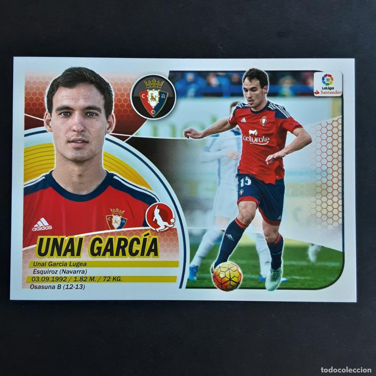 Figurine di Calcio: CROMO LIGA 2016 2017 ESTE PANINI N&ordm;7 UNAI GARCIA-OSASUNA LOGO SANTANDER NUNCA PEGADO