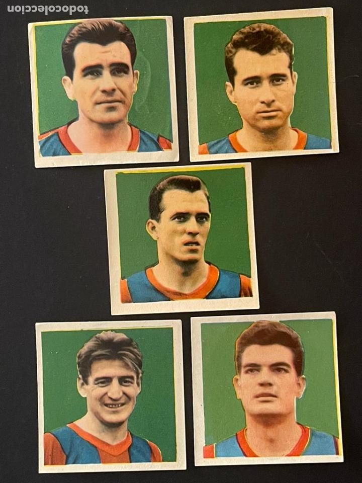 Figurine di Calcio: LOTE DE 5 CROMOS DEL FUTBOL CLUB BARCELONA (FUTBOL LIGA 1958-59) - CHOCOLATES DULCINEA