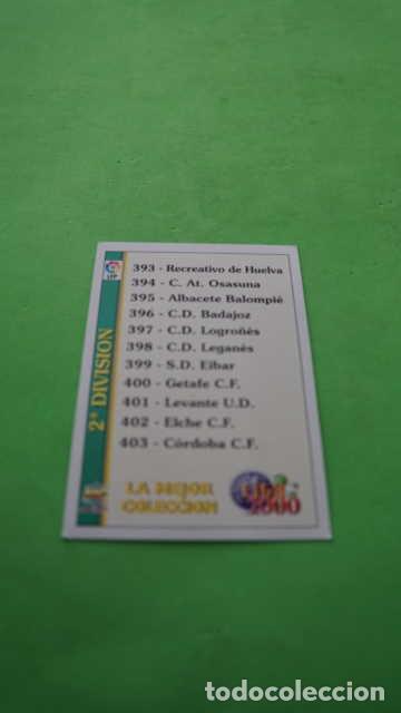 Fu&szlig;ball-Sticker: INDICE, 2&ordf; DIVISION 381, SEGUNDA DIVISION 381, MUNDICROMO SPORT 1999 / 2000, MUNDI CROMO 99 / 00.
