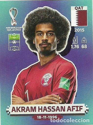Cromos de Futebol: Cromo FIFA WORLD CUP QATAR 2022 PANINI - QATAR - AKRAM HASSAN AFIF - QAT 16 - Nuevo
