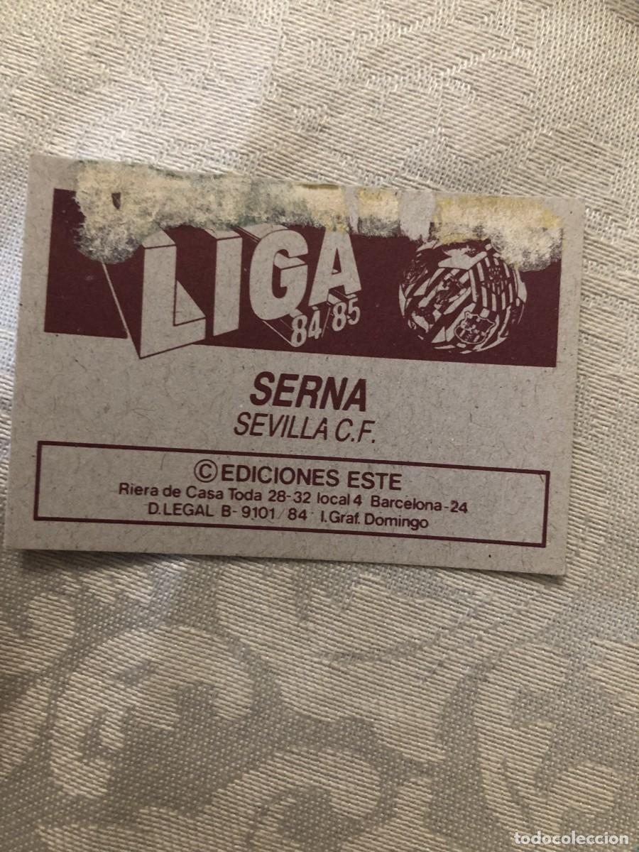Cromos de f&uacute;tbol: SERNA SEVILLA EDICIONES ESTE 84-85 - Foto 2