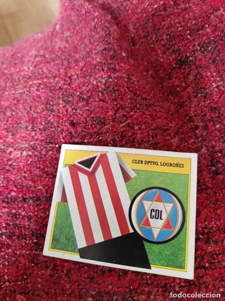 Cromos de f&uacute;tbol: escudo logro&ntilde;es este 1991 1992 91 92 despegado - Foto 1