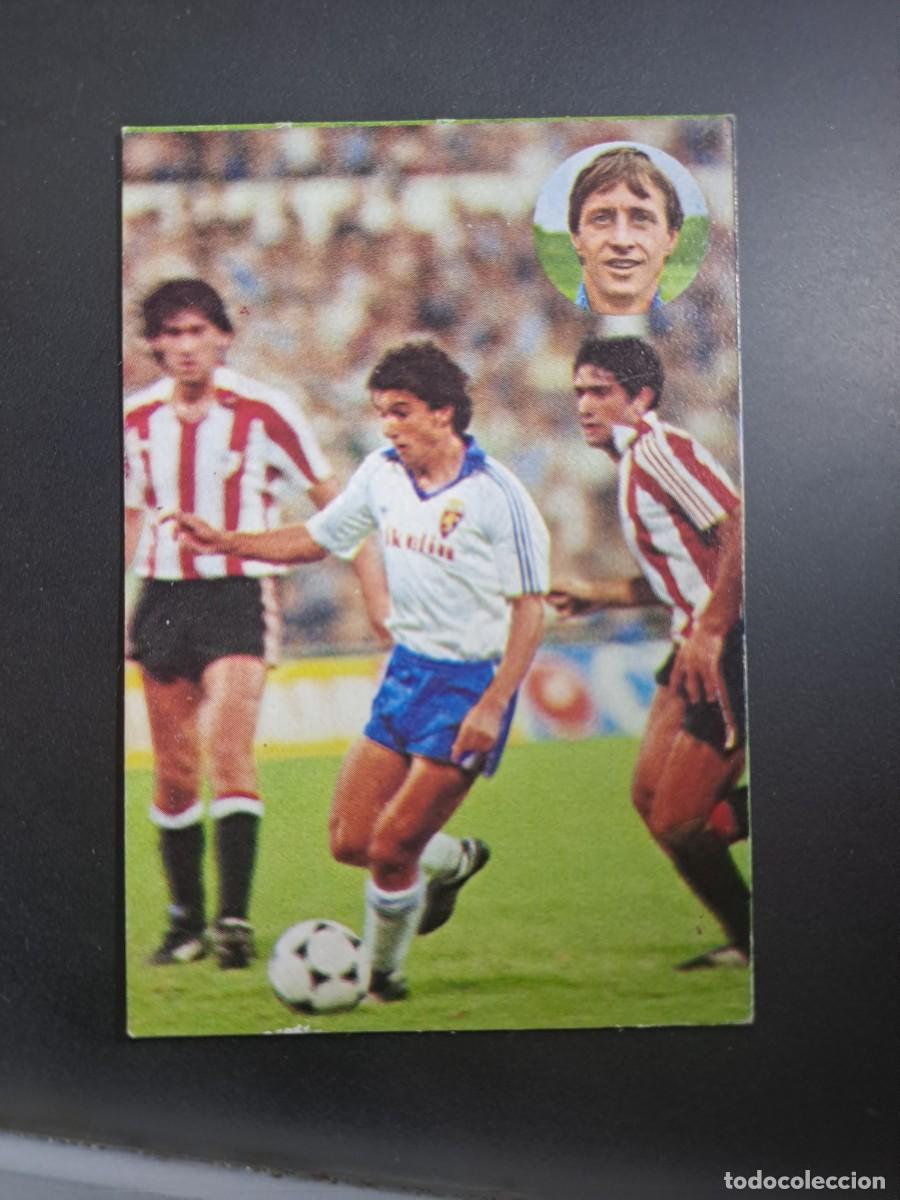 Cromos de f&uacute;tbol: CROMO APRENDE A JUGAR AL FUTBOL CON JOHAN CRUYFF 198 SE&Ntilde;OR ZARAGOZA BILBAO 1984 GEPRODESA DESPEGADO