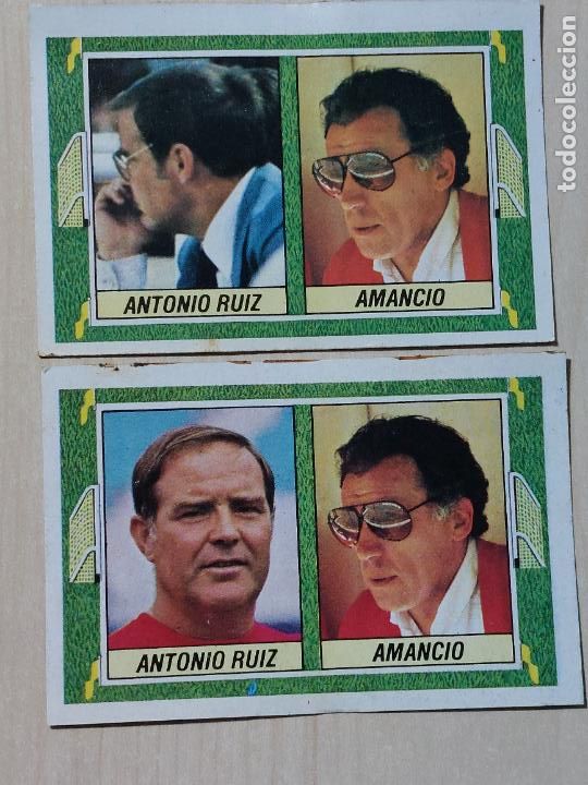 Cromos de f&uacute;tbol: EDICIONES ESTE 84 85 DOBLE VERSION AMANCIO CROMO RECUPERADO - Foto 1