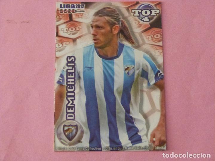 Cromos de F&uacute;tbol: TRADING CARD FUTBOL DEMICHELIS DEL MALAGA C.F BRILLO ROJO LISO N&ordm; 563 TOP MUNDICROMO 2011-2012/11-12