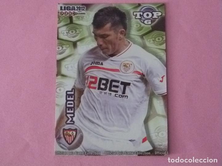 Cromos de Futebol: TRADING CARD FUTBOL MEDEL DEL SEVILLA F.C. BRILLO VERDE LISO N&ordm; 590 TOP MUNDICROMO 2011-2012/11-12