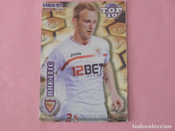 Cromos de Futebol: TRADING CARD FUTBOL RAKITIC DEL SEVILLA F.C BRILLO DORADO LISO N&ordm; 616 TOP MUNDICROMO 2011-2012/11-12