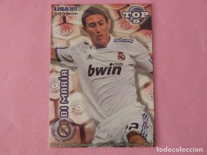 Cromos de Futebol: TRADING CARD FUTBOL DI MARIA REAL MADRID C.F. BRILLO ROJO LISO N&ordm; 623 TOP MUNDICROMO 2011-2012/11-12