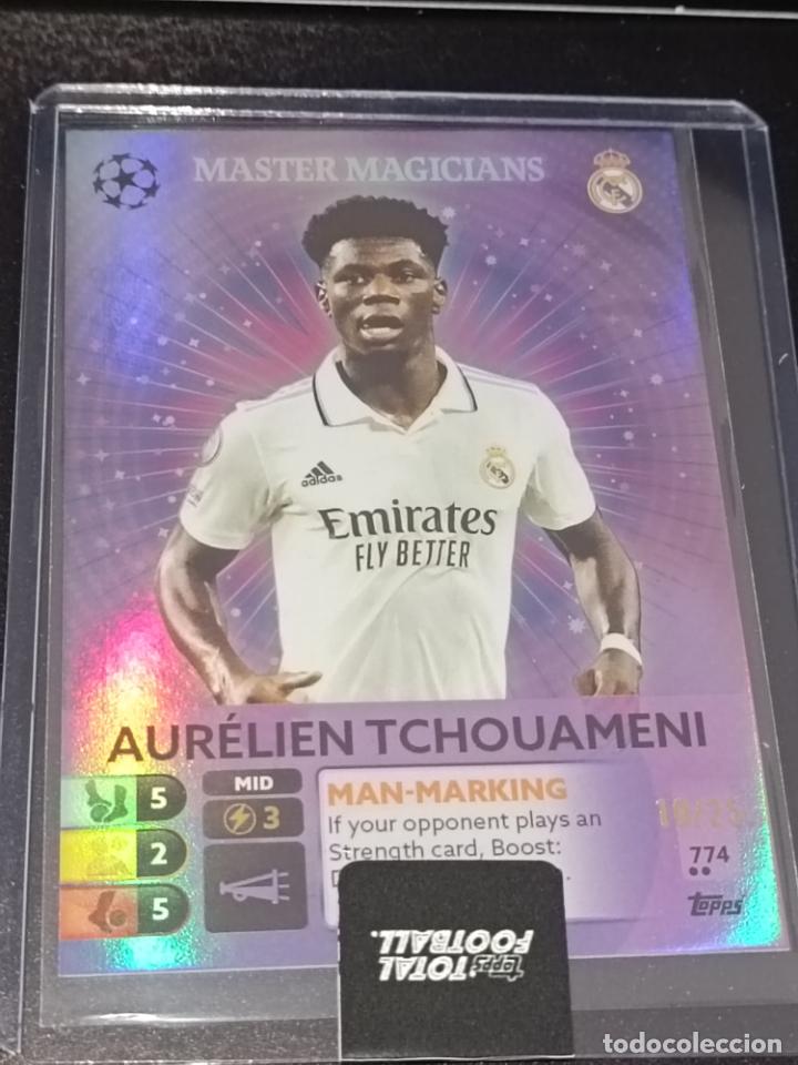 Cromos de F&uacute;tbol: TOPPS Total Football Real Madrid AURELIEN TCHOUAMENI serie MASTER MAGICIAN limitada 8/25 en el mundo