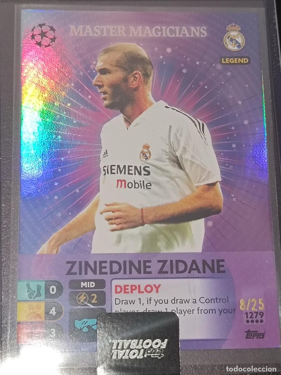 Cromos de F&uacute;tbol: TOPPS Total Football ZIDANE serie MASTER MAGICIANS Real Madrid limitada 8/25 en el mundo