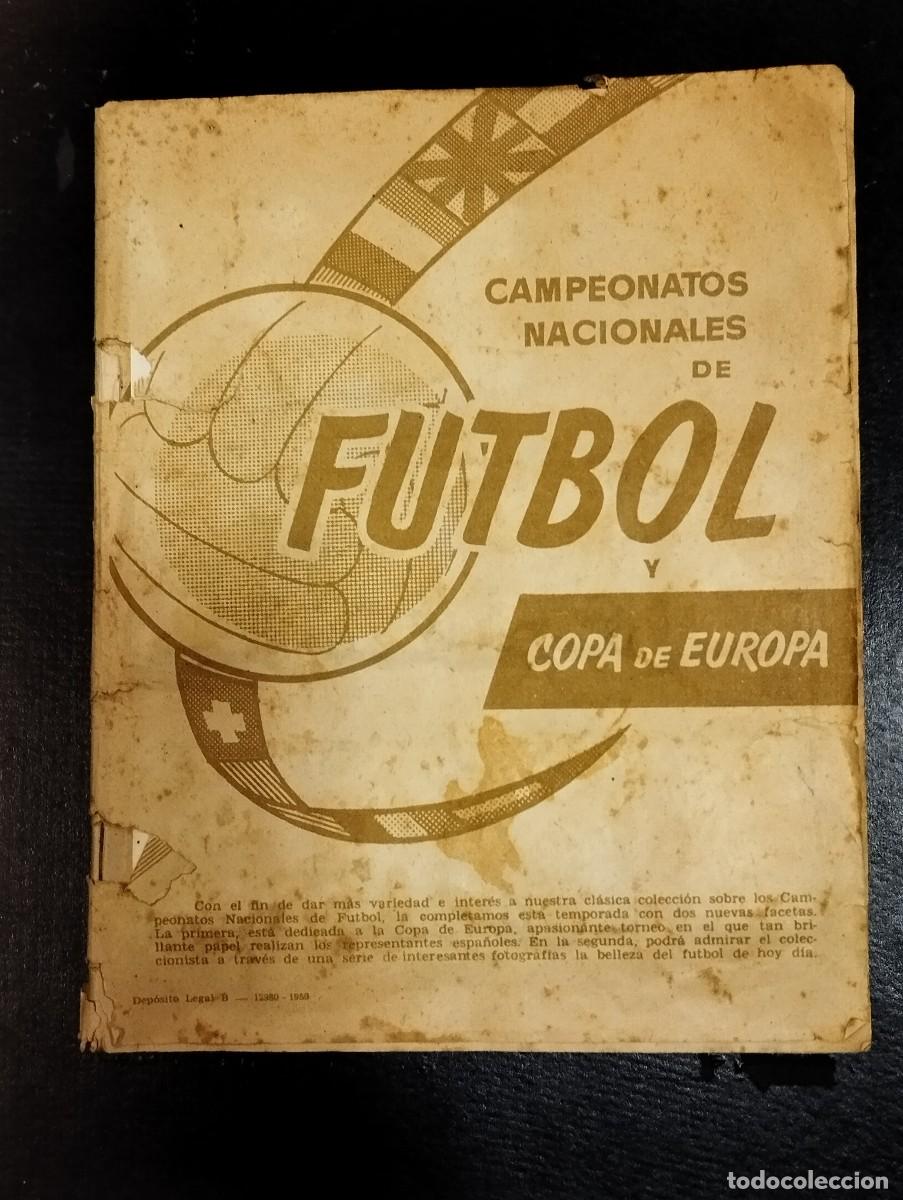 Cromos de F&uacute;tbol: ALBUM CAMPEONATOS NACIONALES DE FUTBOL Y COPA DE EUROPA 1960. COMPLETO.