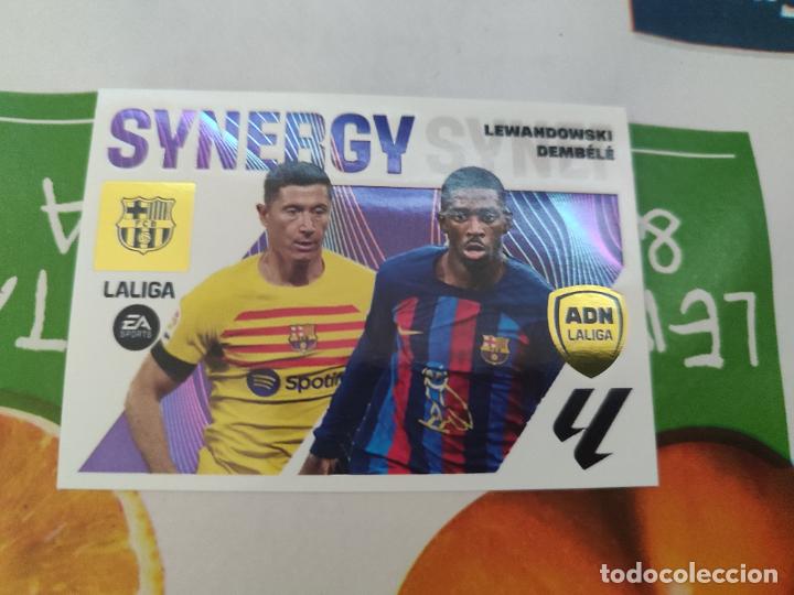 Football Stickers: 19 LEWANDOWSKI DEMB&Eacute;L&Eacute; SYNERGY ADN LALIGA BARCELONA BAR&Ccedil;A LIGA ESTE 2023 2024 23 24