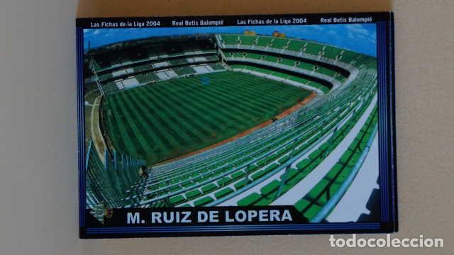 Cartes &agrave; collectionner de Football: LA FICHAS DE LA LIGA 2004, M. RUIZ DE LOPERA 191, MUNDICROMO SPORT 2003 / 2004, MUNDI CROMO 03 / 04.