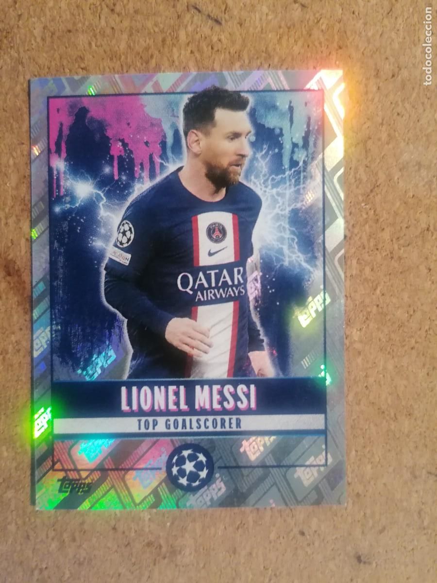 Cromos de f&uacute;tbol: TOPPS UEFA CHAMPIONS LEAGUE 2022/23 22/23 STICKER N&ordm;512 MESSI PSG NUEVO SIN PEGAR