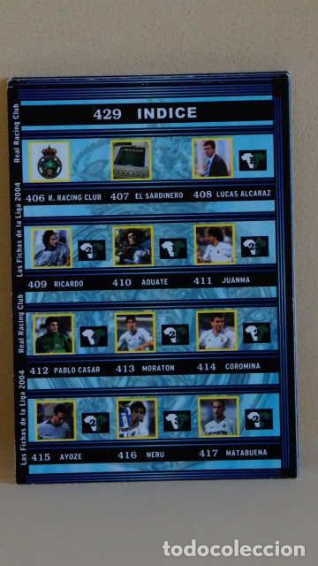 Fu&szlig;ball-Sticker: LA FICHAS DE LA LIGA 2004, INDICE R. RANCING CLUB 429, MUNDICROMO SPORT 2003/2004,MUNDI CROMO 03/04