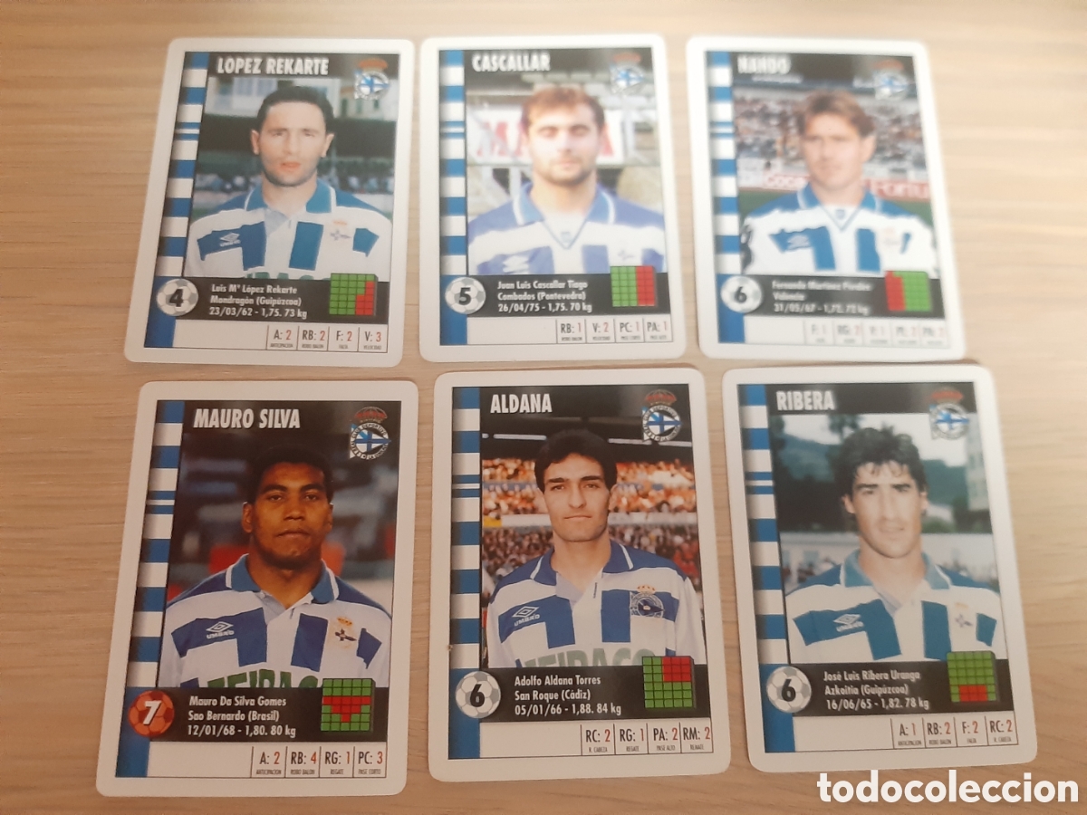 Cromos de f&uacute;tbol: 6 CARTAS DEPORTIVO CORU&Ntilde;A BARAJA MARCA SUPERGOL 95 #2