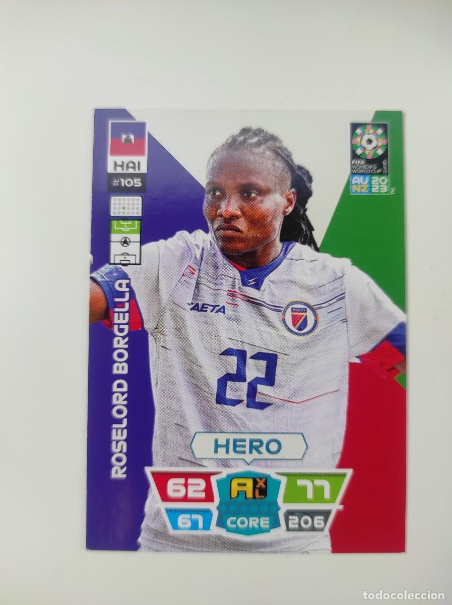 Cromos de F&uacute;tbol: ~ CROMO CARD BORGELLA HAITI 105 MUNDIAL ADRENALYN AU NZ FEMENINO 2023 WOMEN'S WORLD ALBUM PANINI ~