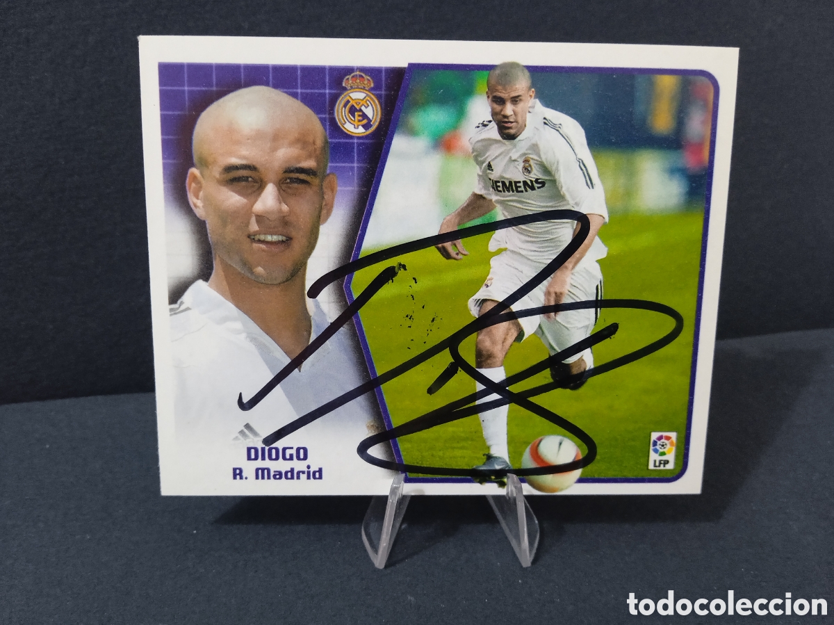 Cromos de Futebol: autografo DIOGO REAL MADRID MUNDICROMO CROMOS D F&Uacute;TBOL CARDS MEGACRACKS PANINI 2005 2006 LIGA ESTE