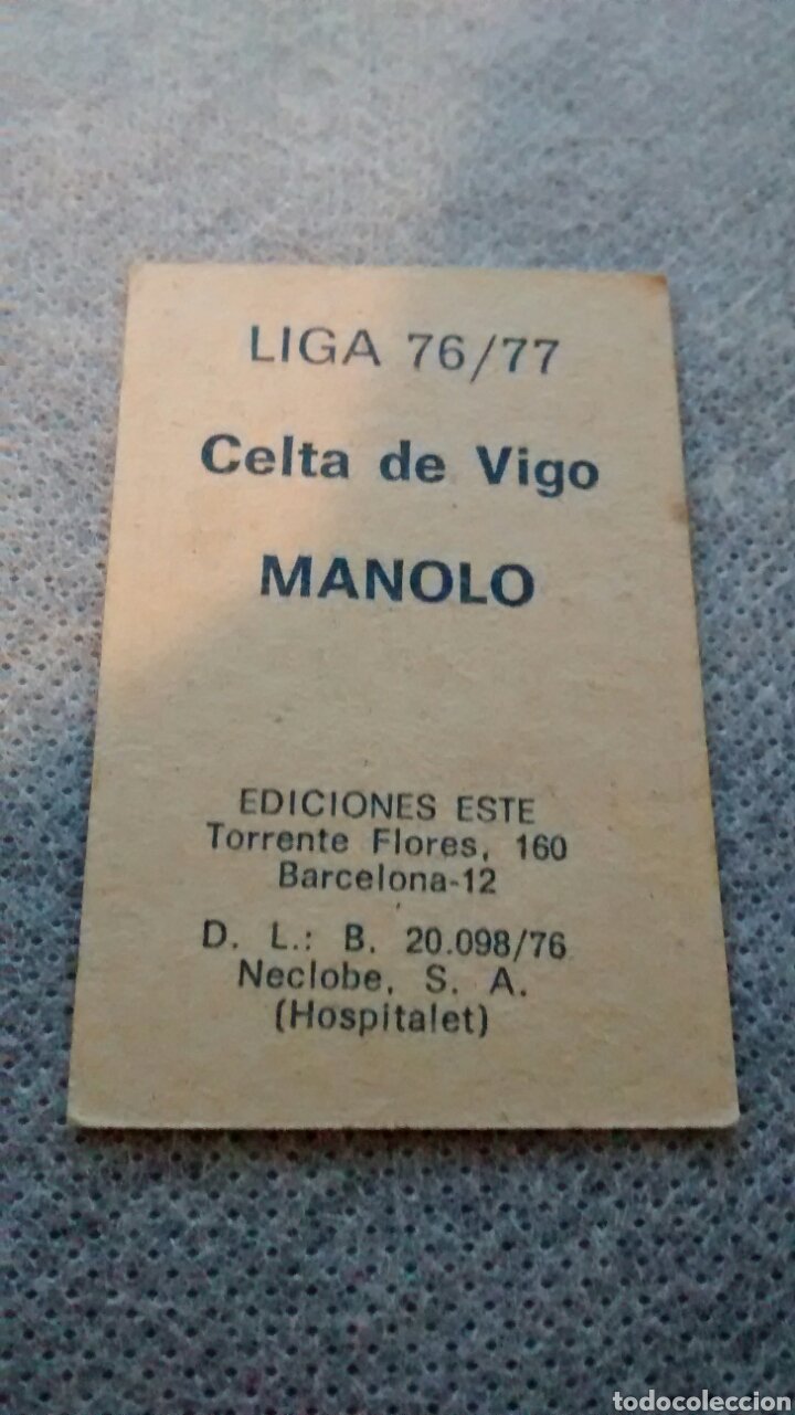 Cromos de f&uacute;tbol: MANOLO EDICIONES ESTE 76 77 - Foto 2