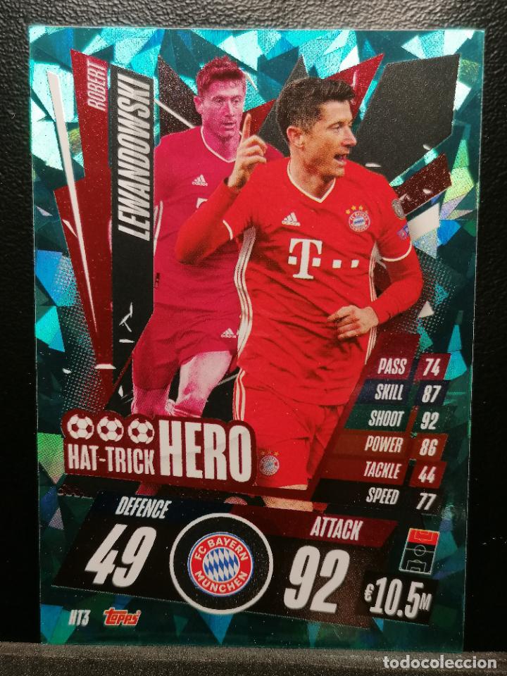 Cromos de f&uacute;tbol: HT3 LEWANDOWSKY BAYERN HAT TRICK HERO MATCH ATTAX 2020 2021 20 21