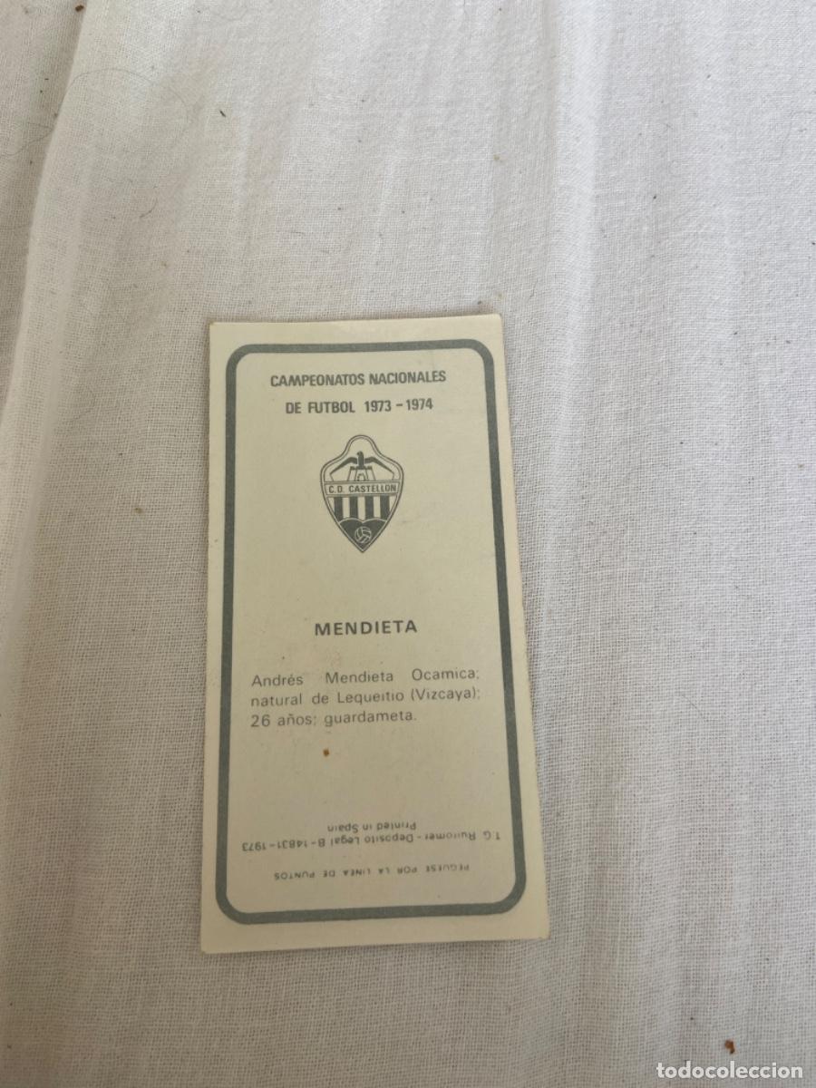 Cromos de f&uacute;tbol: Mendieta nuevo - Foto 2